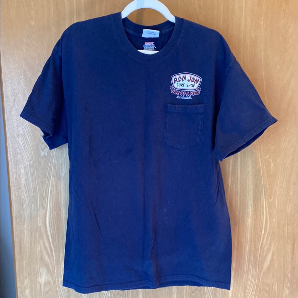 Ron Jon Blue Short Sleeve Tee Classic Crew Neck